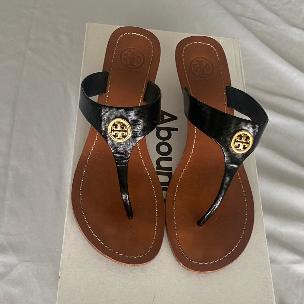 Tory Burch Black Cameron Sandals
